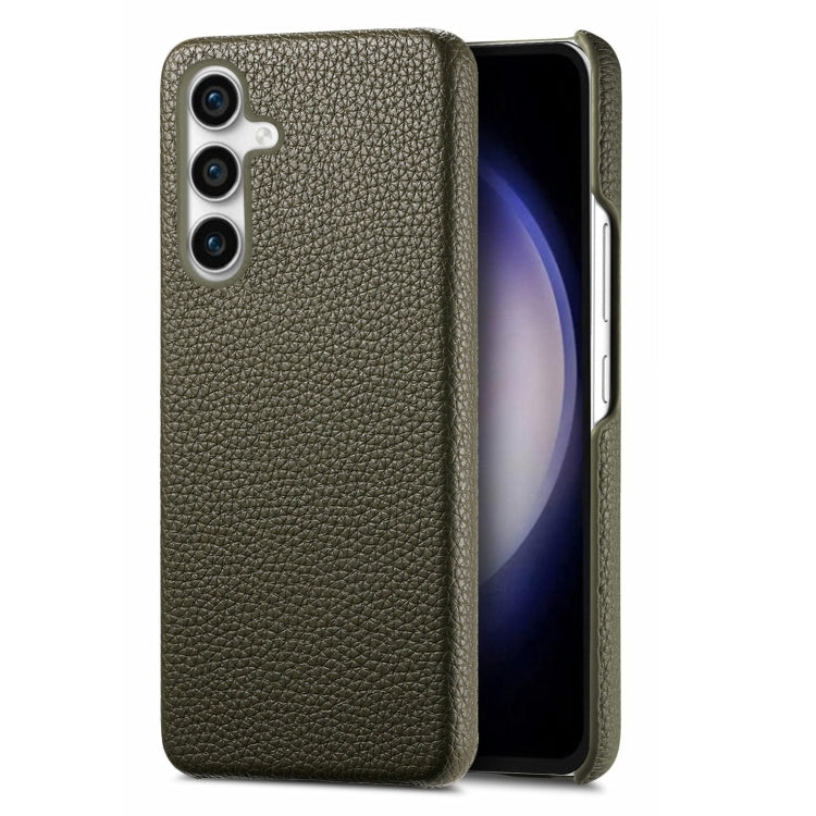 Étui de téléphone arrière en cuir Litchi Oil Edge