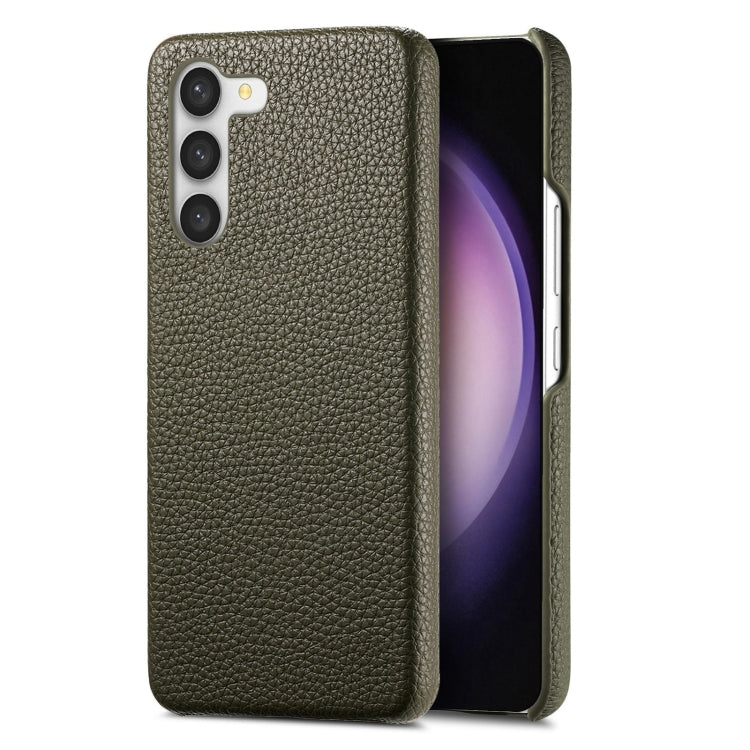 Étui de téléphone arrière en cuir Litchi Oil Edge