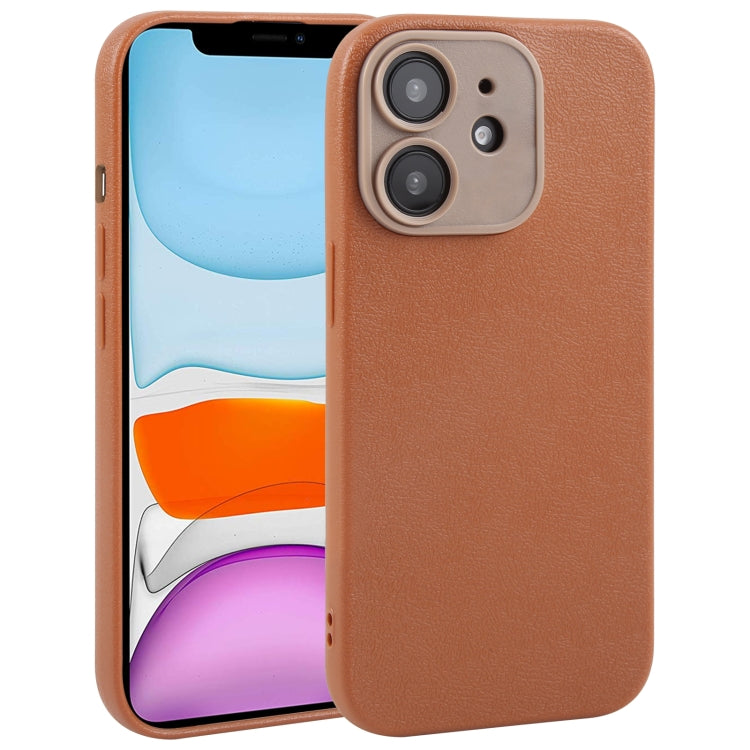 Pour iPhone Étui de téléphone en similicuir uni avec coque arrière, Series 1