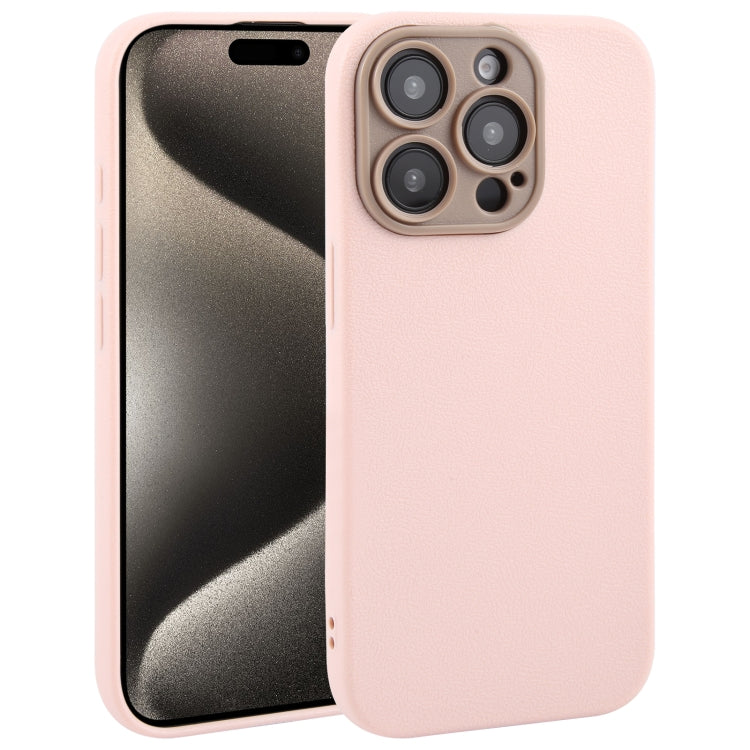 Pour iPhone Étui de téléphone en similicuir uni avec coque arrière, Series 2