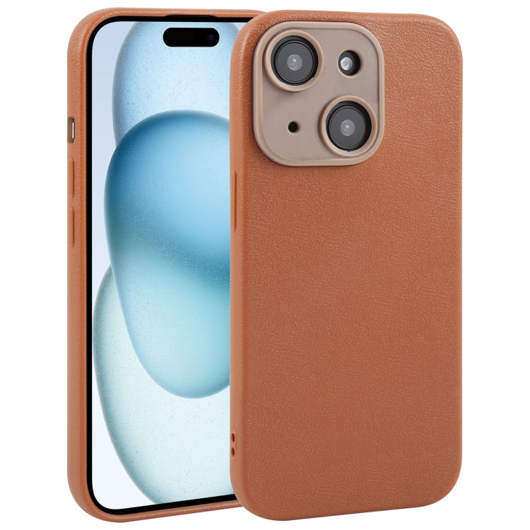 Pour iPhone Étui de téléphone en similicuir uni avec coque arrière, Series 3