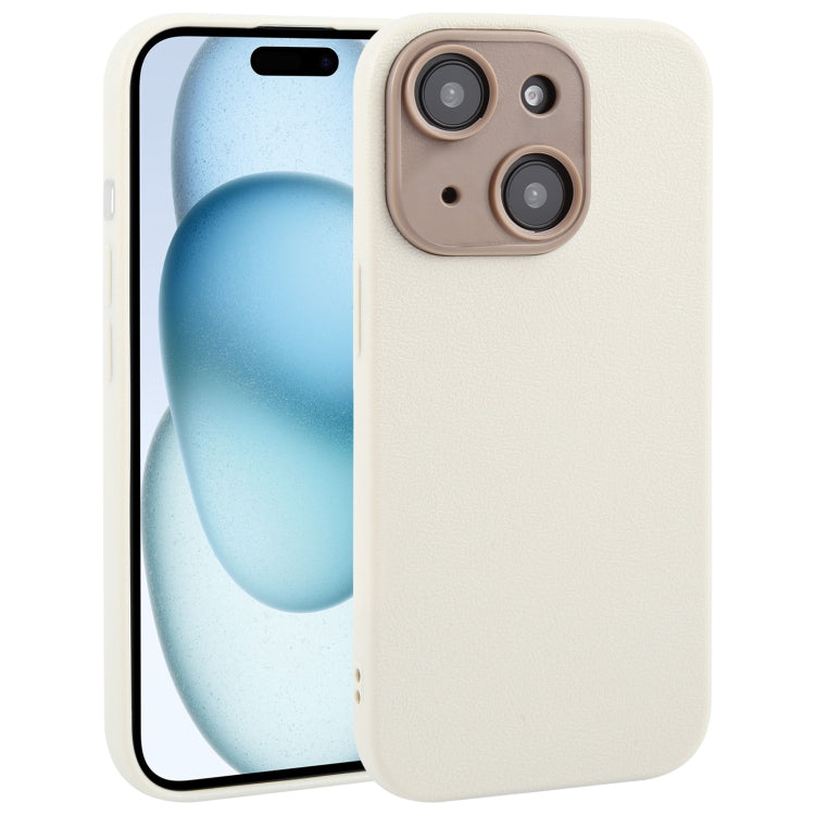 Pour iPhone Étui de téléphone en similicuir uni avec coque arrière, Series 3