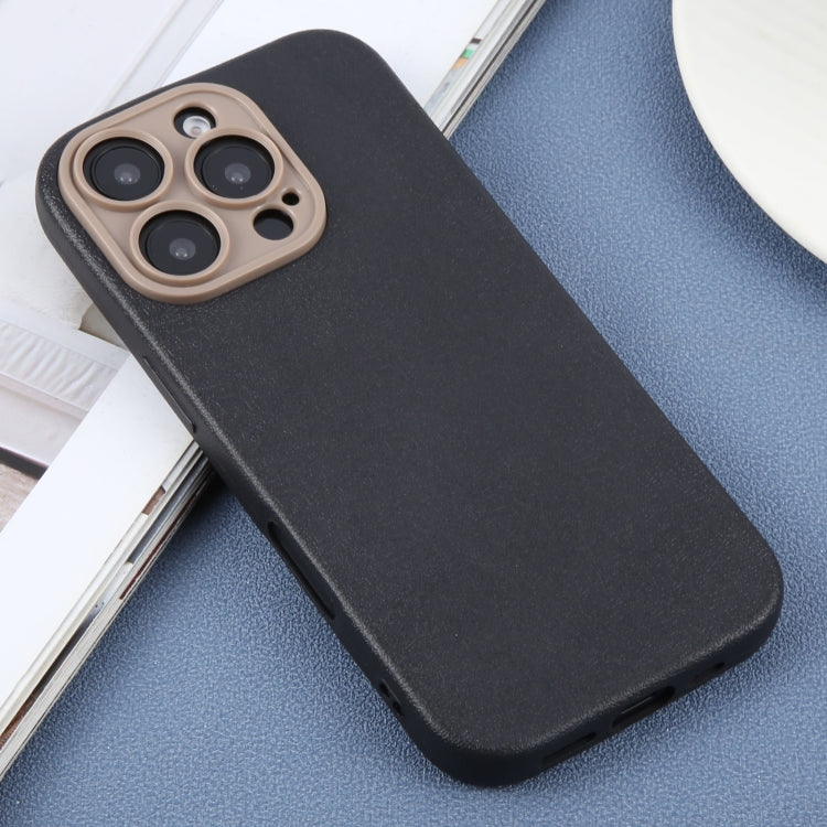 Étui de téléphone en similicuir uni avec coque arrière, For iPhone 16 Pro