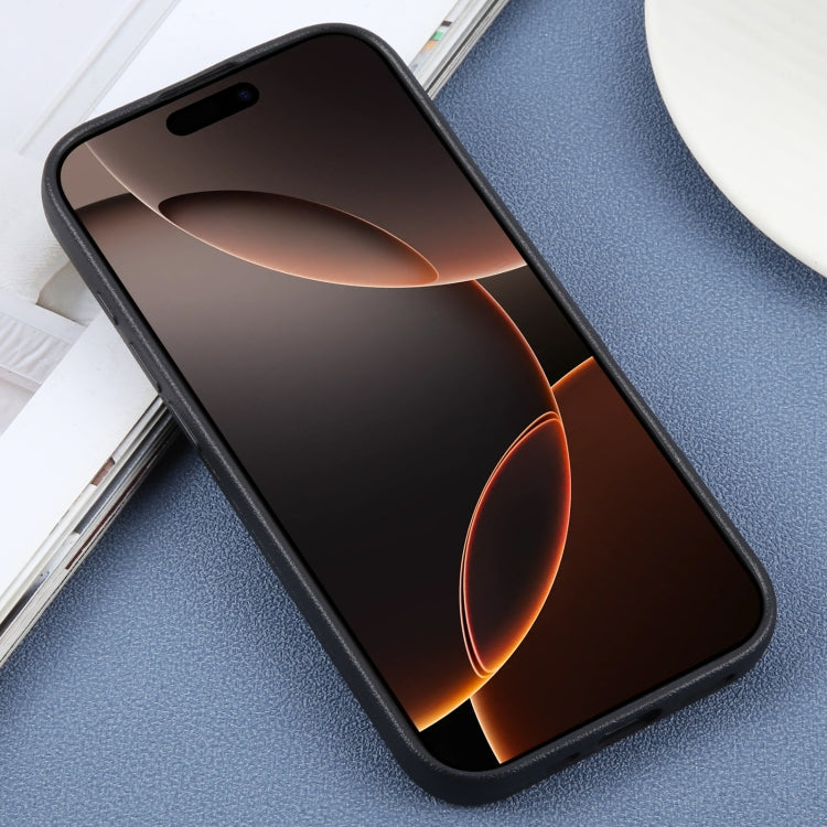 Étui de téléphone en similicuir uni avec coque arrière, For iPhone 16 Pro