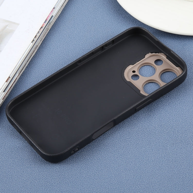 Étui de téléphone en similicuir uni avec coque arrière, For iPhone 16 Pro