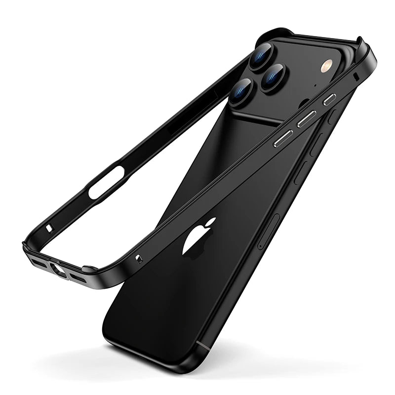 Coque Bumper Luxe en Alliage Métallique pour iPhone 14 à 17 Pro Max