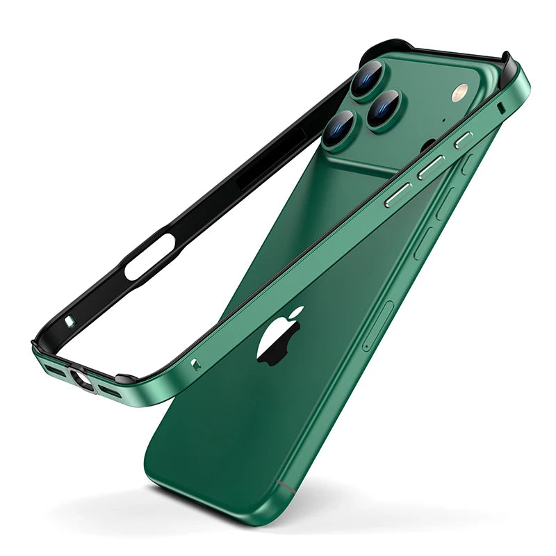 Coque Bumper Luxe en Alliage Métallique pour iPhone 14 à 17 Pro Max