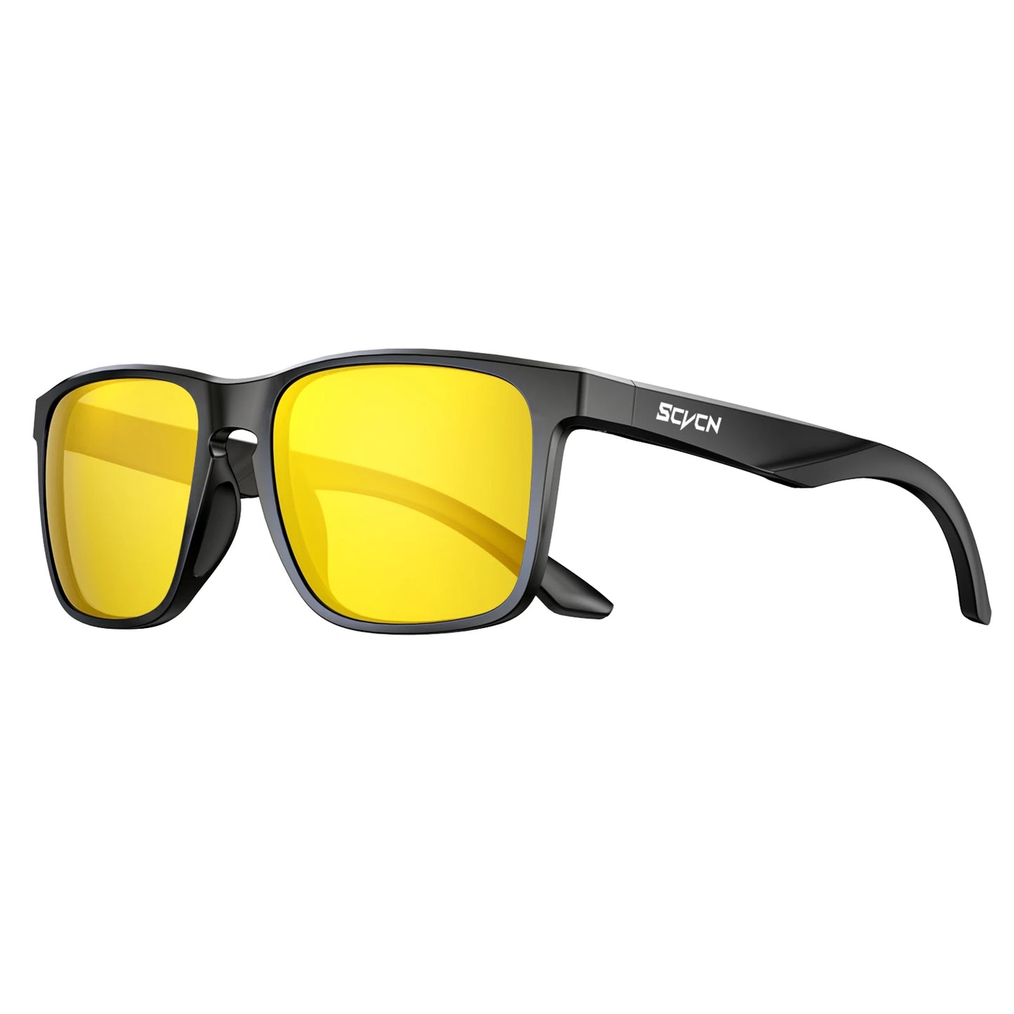 Lunettes de Soleil Polarisées pour Homme – Protection UV400 & Anti-Éblouissement – Style Rectangulaire Sport Chic pour Conduite et Sport