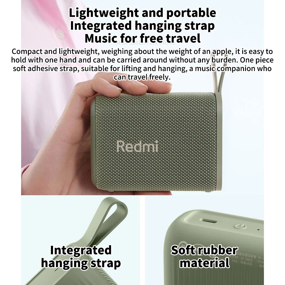 Enceinte Bluetooth Portable Redmi – Ultra-Légère, Étanche IP67 & Son Stéréo TWS