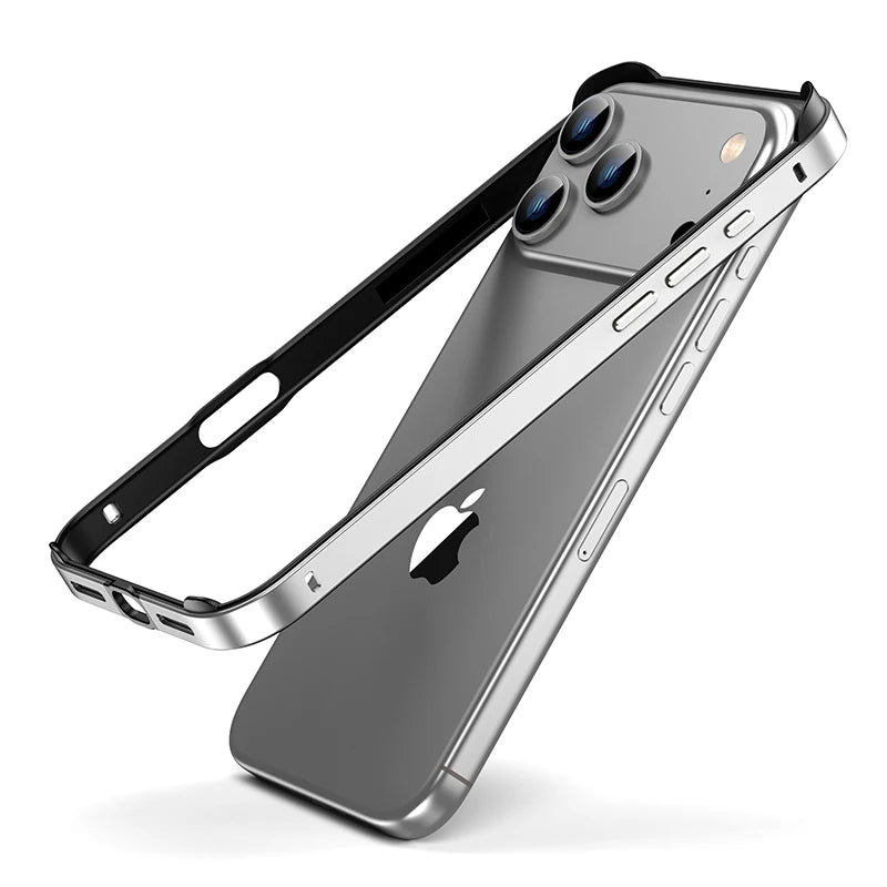 Coque Bumper Luxe en Alliage Métallique pour iPhone 14 à 17 Pro Max
