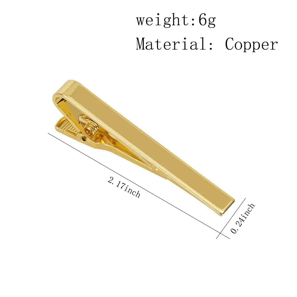 Pince à Cravate Classique pour Homme – Accessoire de Costume en Acier pour Mariage, Business et Cérémonie (Modèles Variés)