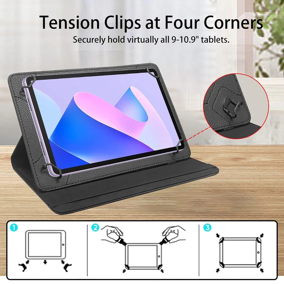 Étui universel rotatif à 360 degrés pour tablette de 7,9 à 10,2 pouces pour Samsung, iPad, Huawei Lenovo, Xiaomi...