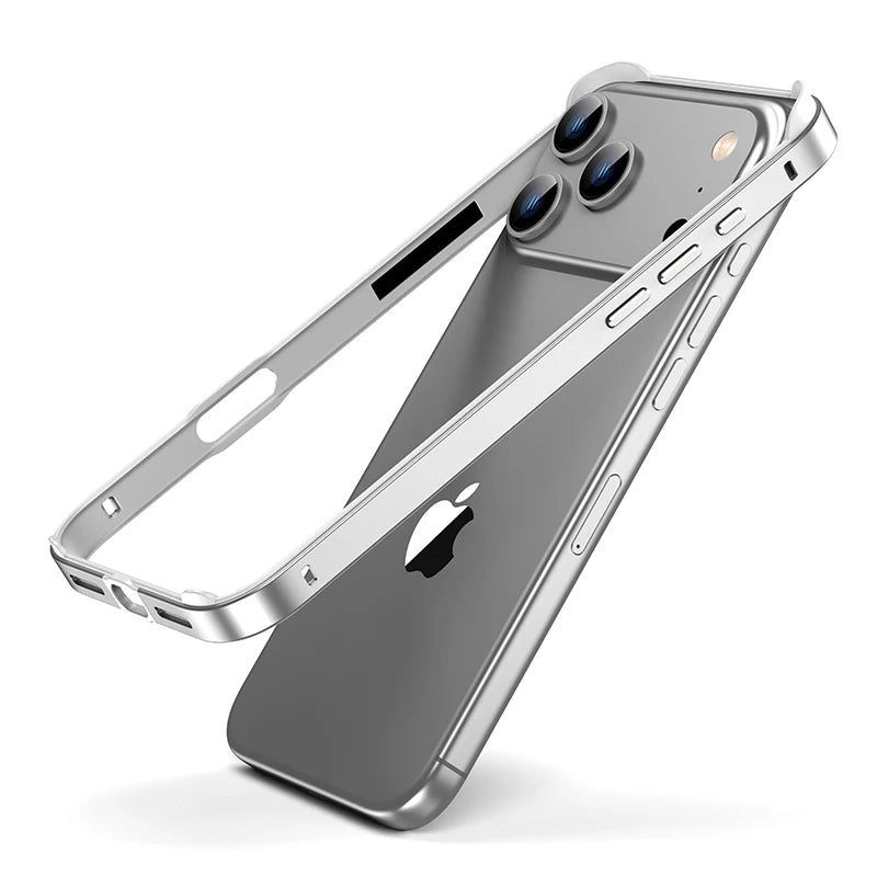 Coque Bumper Luxe en Alliage Métallique pour iPhone 14 à 17 Pro Max