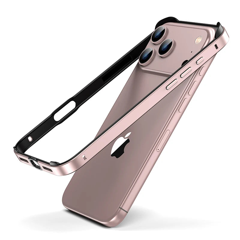 Coque Bumper Luxe en Alliage Métallique pour iPhone 14 à 17 Pro Max