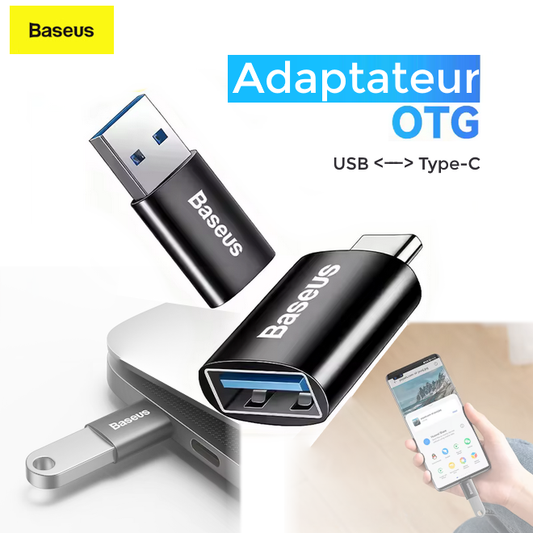 Adaptateur Baseus USB OTG type-C vers USB-A / USB-A vers Type-C