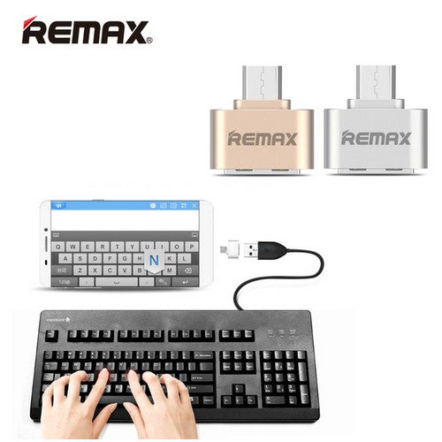 Adaptateur OTG Micro USB vers USB 2.0 REMAX pour Android - Gold ou Argent