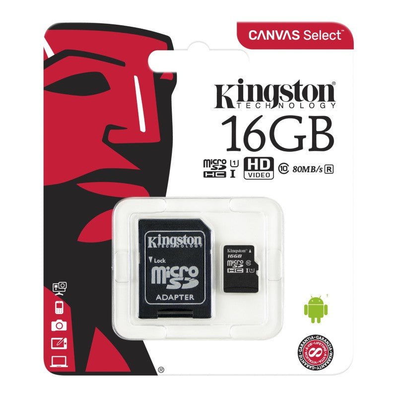 Carte microSDHC / microSDXC Kingston Canvas Select™