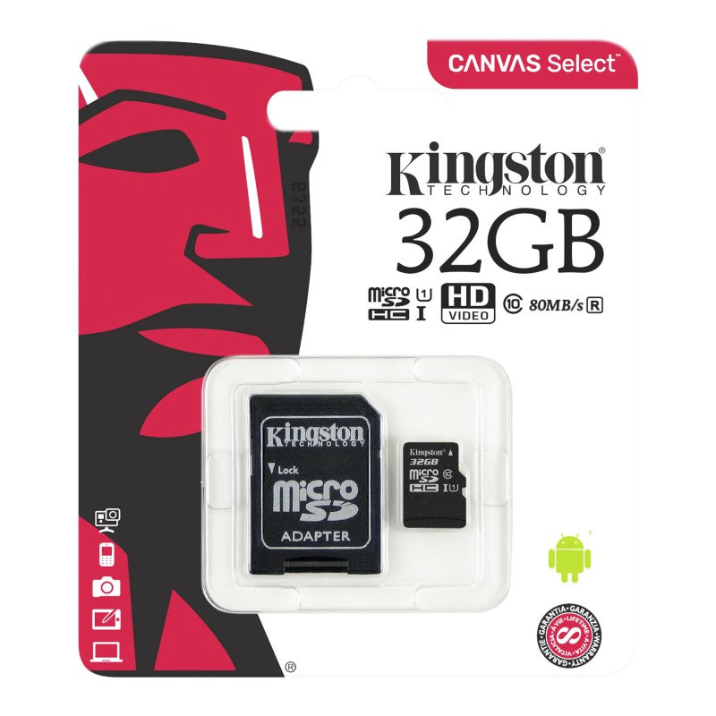 Carte microSDHC / microSDXC Kingston Canvas Select™