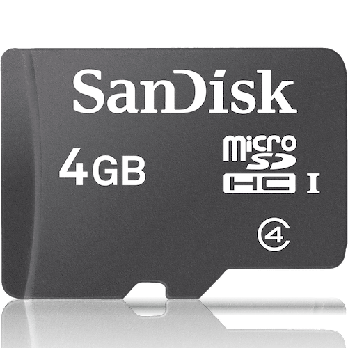 Sandisk carte mémoire microSDHC 4Go classe 4 - SDSDQM-004G-B35