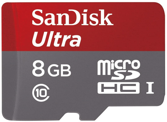 Sandisk Ultra Android carte mémoire microSDHC UHS-I 8Go classe 10 avec adaptateur - SDSDQUA-008G-U46A