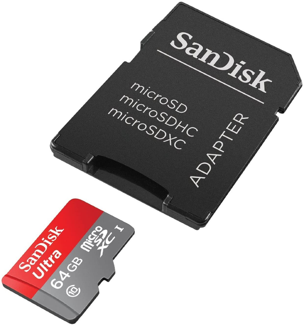 Sandisk Ultra Android carte mémoire microSDHC UHS-I 64Go classe 10 avec adaptateur - SDSQUNC-064G-GN6MA